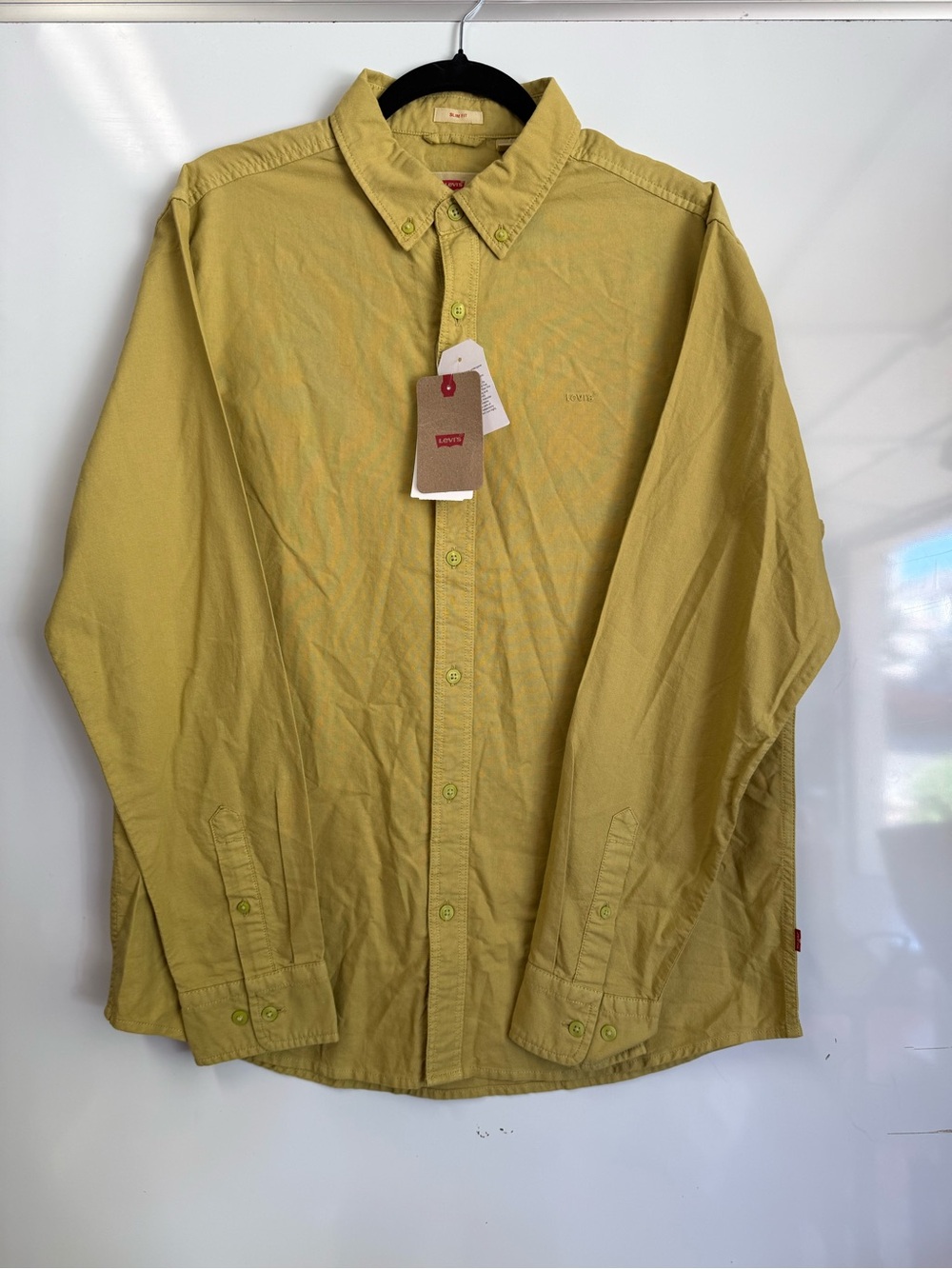 Levi's Men's Button-Down Shirt in Mustard